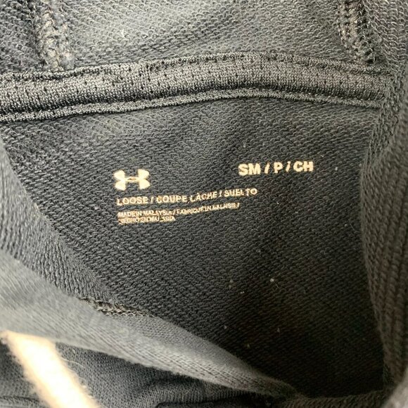 Under Armour Project Rock Mens Sweater Small Black Hoodie Sleeveless Brahma Bull - Picture 4 of 8